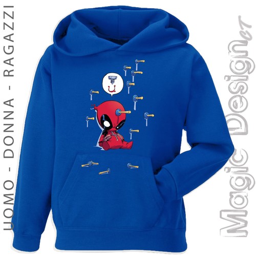 Felpa cappuccio deadpool baby - felpa,