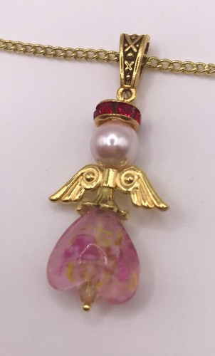Collana angelo vetro perla - collana,