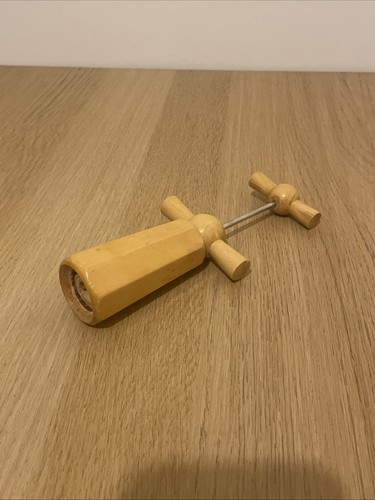 Wooden corkscrew double helix - wooden,