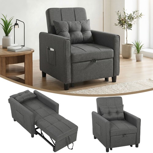 Homcom poltrona letto 1 - 3, in