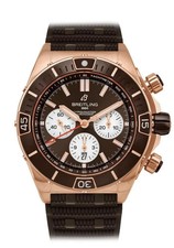 Nuovo orologio da uomo Breitling Super Chronomat B01 44 mm quadrante marrone RB0136E31Q1S1