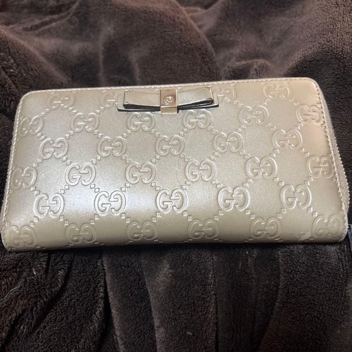 Gucci beige gold long - beige, wallet