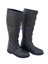 Stivali in pelle marrone The