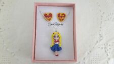 Parure collana e orecchini sailor moon con spilla