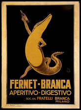 2000ca * Manifesto Poster "Fernet-Branca - MAGA, Coccodrillo" (A-) Italia