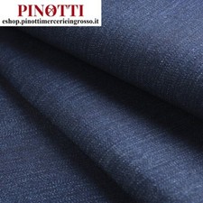 Tessuto stoffa jeans blu denim puro cotone al metro/alto cm 150