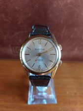 orologio svegliarino Swiss made vintage uomo 2 corone placcato oro 10 micron