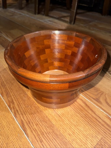 Set insalatiera legno fatto - insalatiera, in