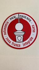 sticker adesivo TRIESTE ZONA FRANCA INTEGRALE