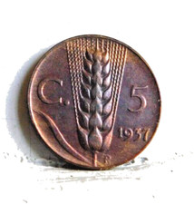 Regno centesimi 1937 - 5,