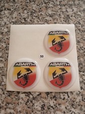 Copri Mozzo Auto Abarth Adesivi in PVC Resinati 3D 50 MM