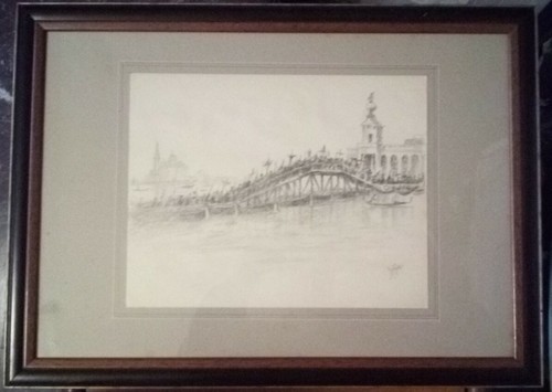 Quadro antico disegno matita - a,