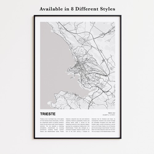 Stampa mappa città trieste - stampa,