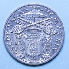 SEDE VACANTE 5 LIRE 1939 ROMA