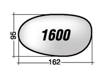 Per Smart Roadster da 2003 Vetro di Ricambio Sx Asferico x Specchio Retr. 162x95