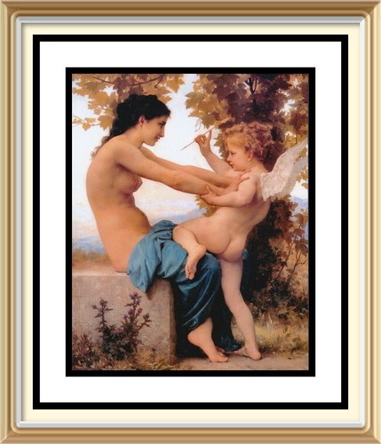 Bouguereau stampa love romance - bouguereau,