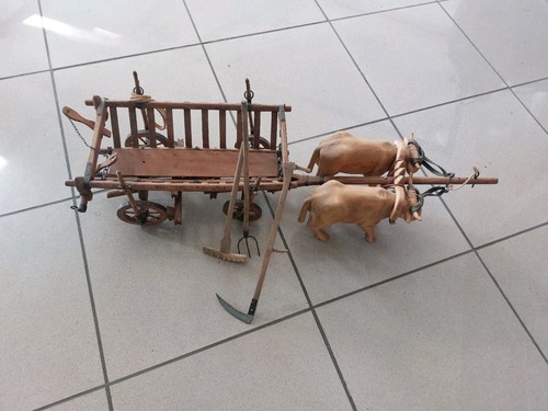 Carretto con buoi - , legno