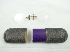 OCCHIALI ANTICHI NASO SENZA STANGHETTE MODA FASHION VINTAGE 1800 XIX SECOLO 1900