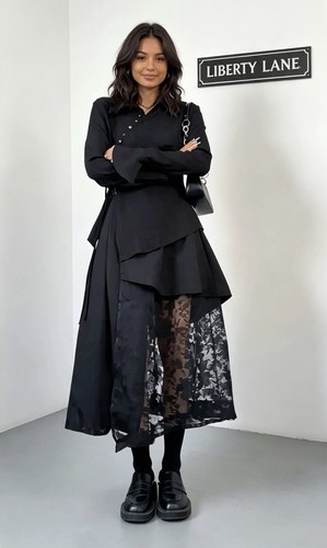 Gonna nera avant garde - nera,