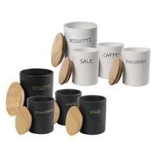 Barattolo in ceramica con tappo di legno