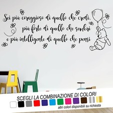 ADESIVI MURALI ADESIVO STICKERS DECORAZIONI CAMERETTA PARETE WINNIE THE POOH