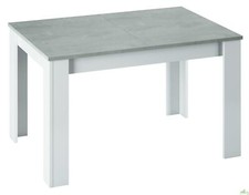 TAVOLO DA PRANZO ALLUNGABILE ESTENSIBILE RETTANGOLARE 90X140/190 BIANCO CEMENTO