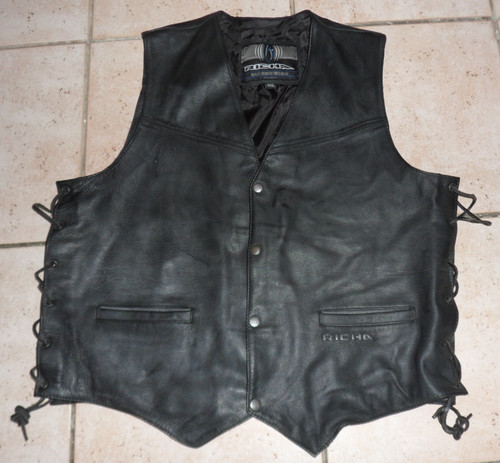 Gilet richa moto pelle xxxl - gilet,