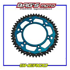 CORONA BIMATERIALE ALLUMINIO/ACCIAIO BLU 50 DENTI SHERCO SE-R / SEF-R