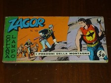 ZAGOR STRISCIA 3° TERZA SERIE N° 10 Ed. ARALDO 1964 ORIGINALE - OTTIMA !!