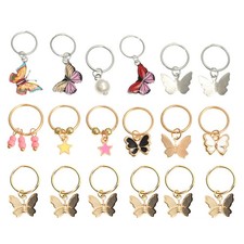  18 Pcs Accessori Treccine Mollette Farfalla Capelli Decorazioni Per