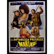 manifesto LA DOTTORESSA PREFERISCE I MARINAI alvaro vitali A169
