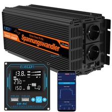 EDECOA Convertitore di Tensione 12V 230V Sinusoidale Puro 2000W 4000W Inverter APP