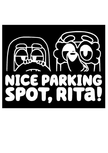 Bluey bel parcheggio rita - bluey,
