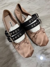 Ballerine Miu Miu rosa raso