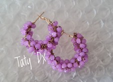 ORECCHINI A CERCHIO ROSA