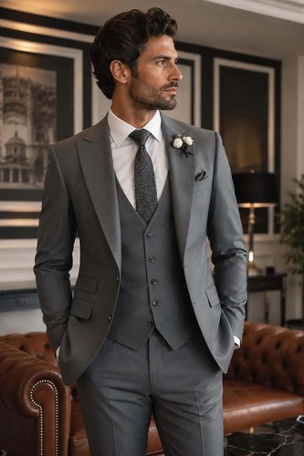 Abito uomo grigio - 3,