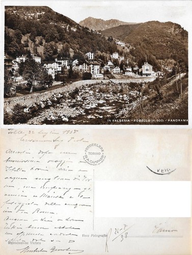 Cartolina fobello - cartolina, (vc)