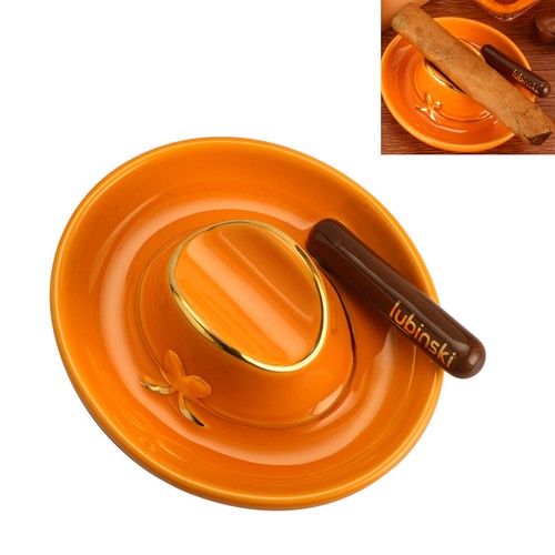 Lubinski orange ceramic cigar - lubinski,