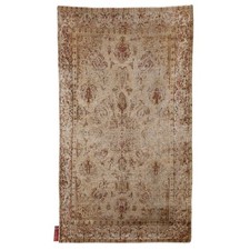 Alfombra Turca Antigua Algodón y lana Nudo Fino 238 x 137 cm Año 1900