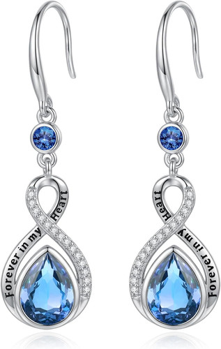 Orecchini infinito con goccia - con,
