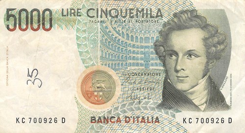 Italy 5000 lire - italy,