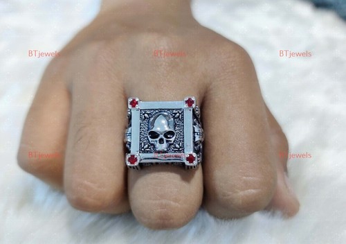 Anello uomo sigillo teschio - anello,