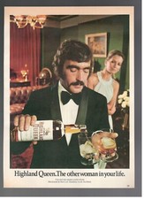 HIGHLAND QUEEN Scotch Whisky the beautiful 1971 Pubblicità 1 pagina vintage 