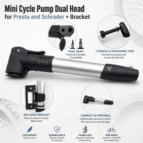 Mini pompa ciclo doppia - mini,