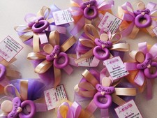 BOMBONIERA COMPLETA CALAMITA CIUCCIO , CUORE NOME NASCITA BATTESIMO FESTA BIMBA