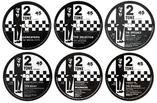 10cm record label - x6, vinyl