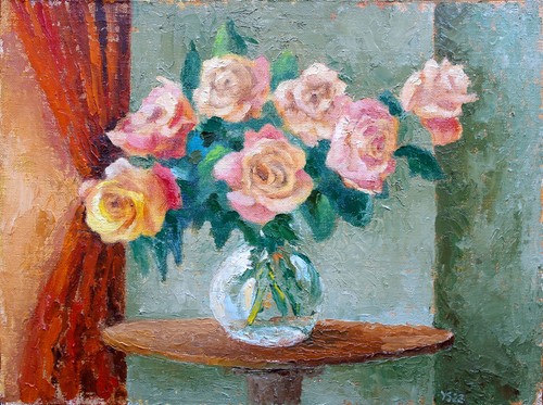 Rose impasto originale - rose, dipinto