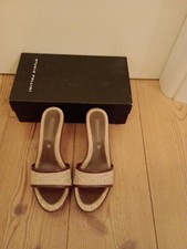 Studio Pollini zeppe pelle e tessuto 