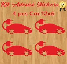 Adesivi 4 pezzi auto elettrica