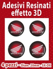 4 Adesivi 3D Resinati HONDA - mis. diametro 20mm - SX-DX